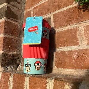 Disney Santa Mickey & Minnie Travel Coffee Cup
